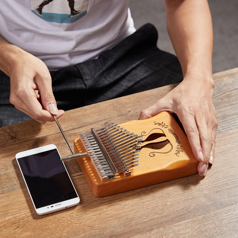 Cega Authentic 17 Keys Kalimba African Mahogany Wood Thumb Piano - CAT2 LW