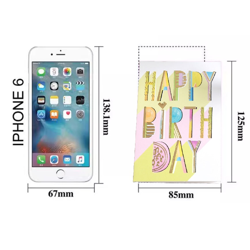 GC-DD Happy Birthday Mini 1806 Birthday Greeting Card