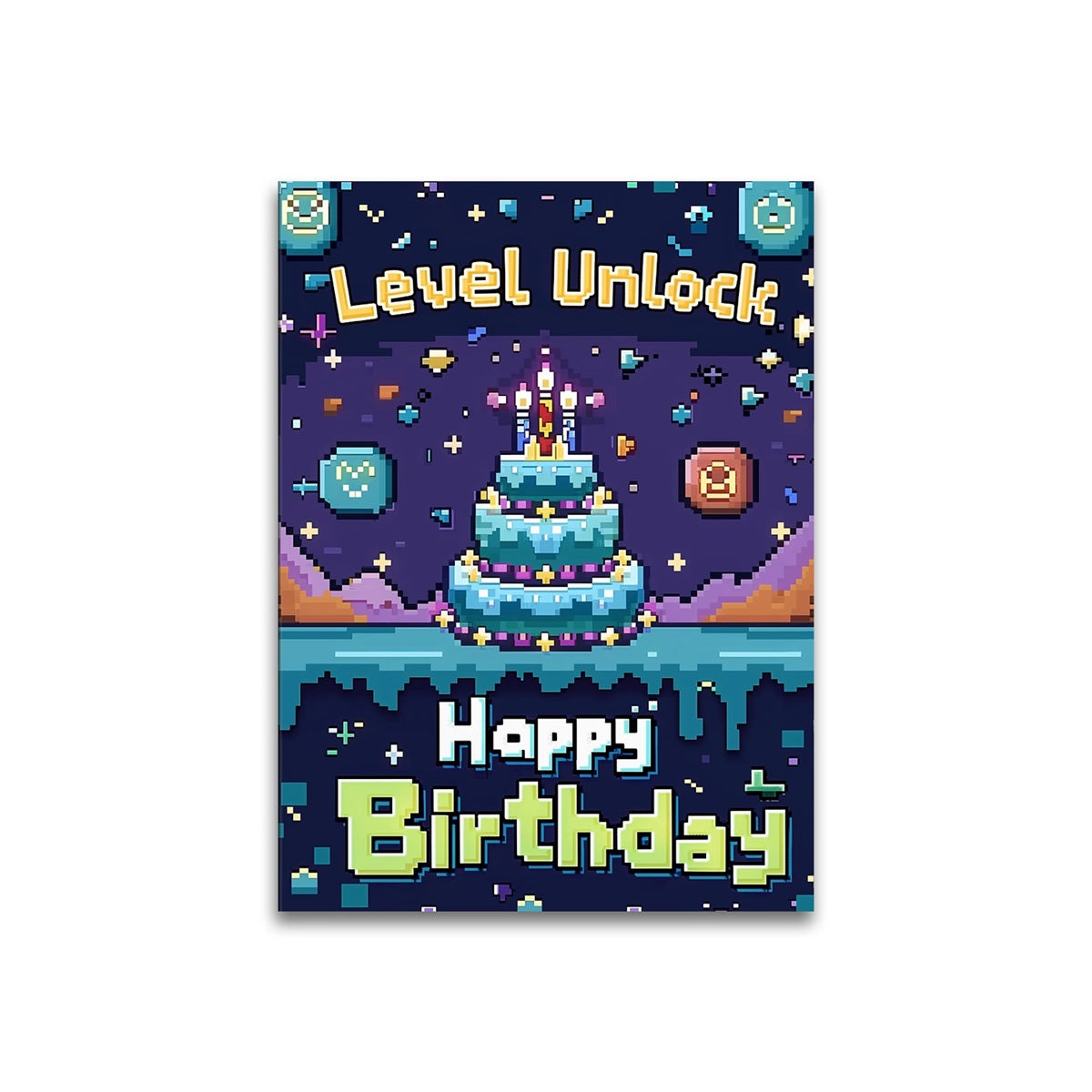 GC-HLL Level Unlock Happy Birthday Greeting Card