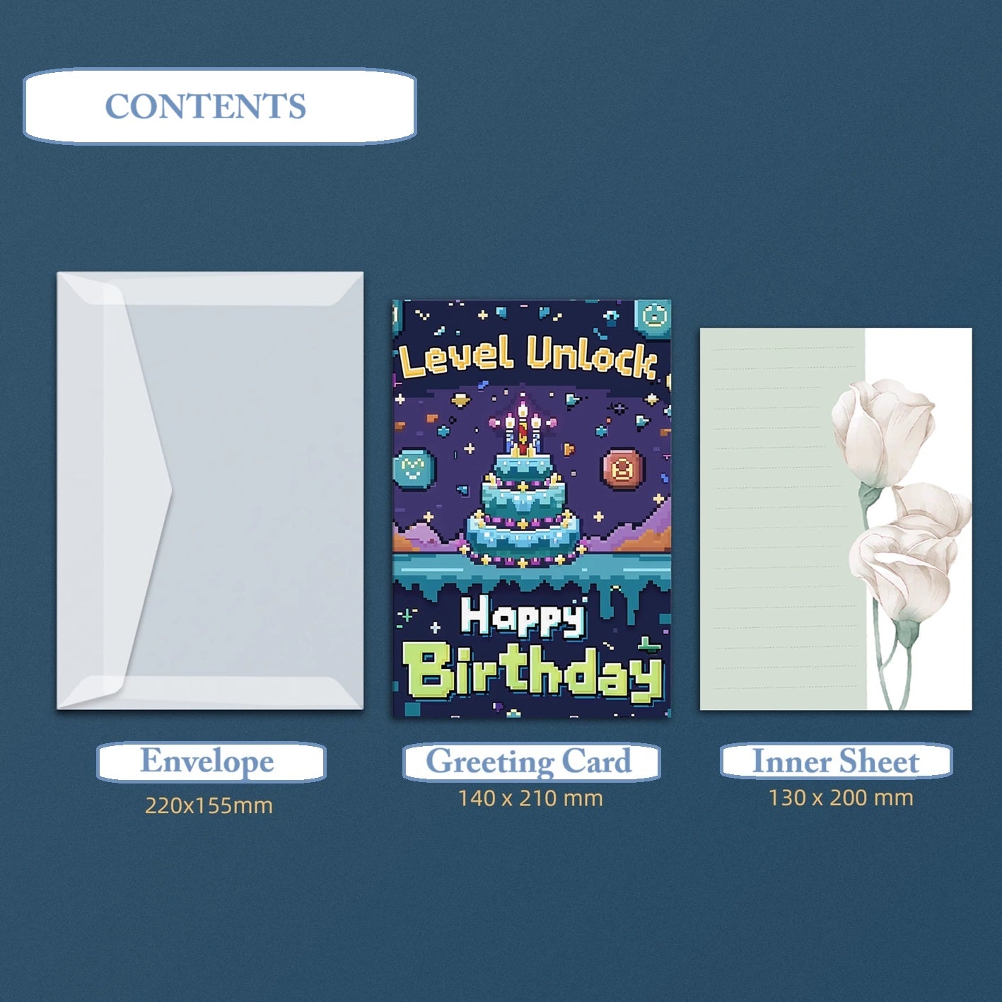 GC-HLL Level Unlock Happy Birthday Greeting Card