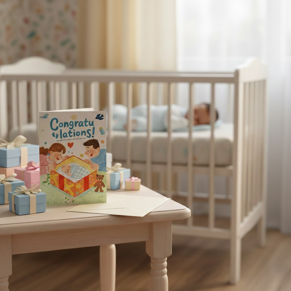 GC-HLL New Born Congratulations Parents Greeting Card