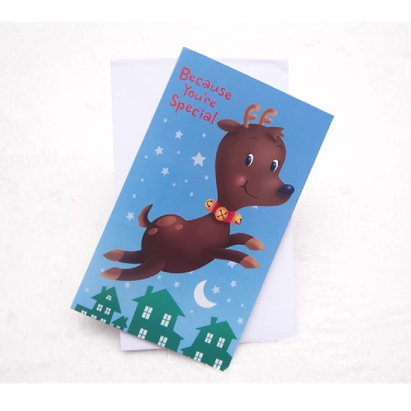 GC-IMP Christmas Bcos U R Special Reindeer Greeting Card