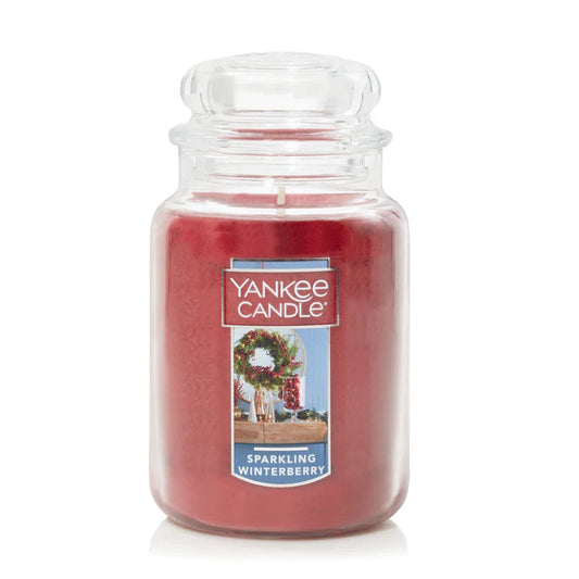 Sparkling Winterberry Classic Large Jar Candle 623grams
