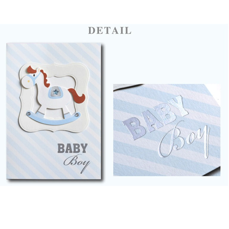 GC BABY BOY UNICORN BLUE 10.5x15cm