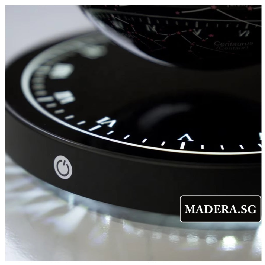 NV Maglev Levitating Constellation Ball, Levitating Star Night Light Globe (Roman Clock Design Base) 14cm