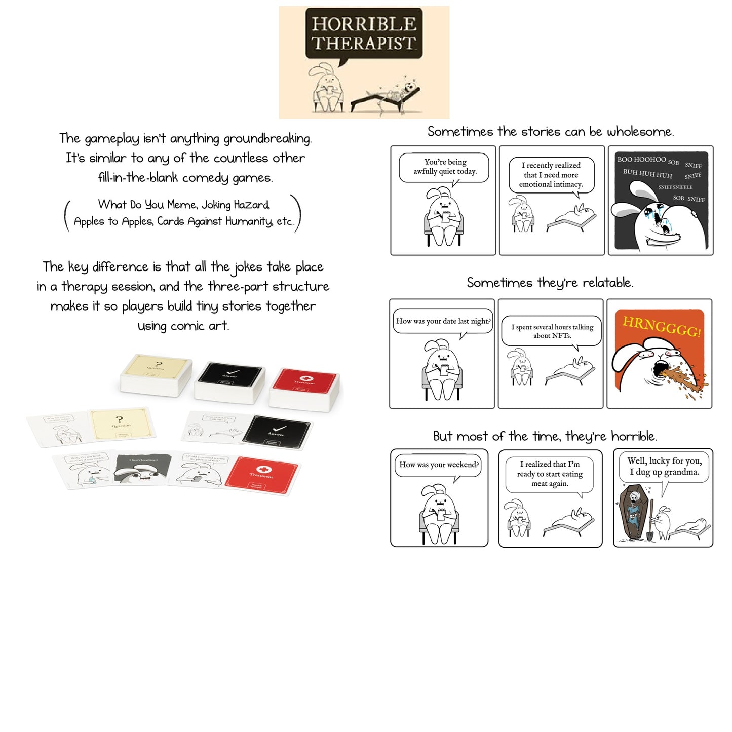 NV Horrible Therapist Adult Card Game by Exploding Kitten