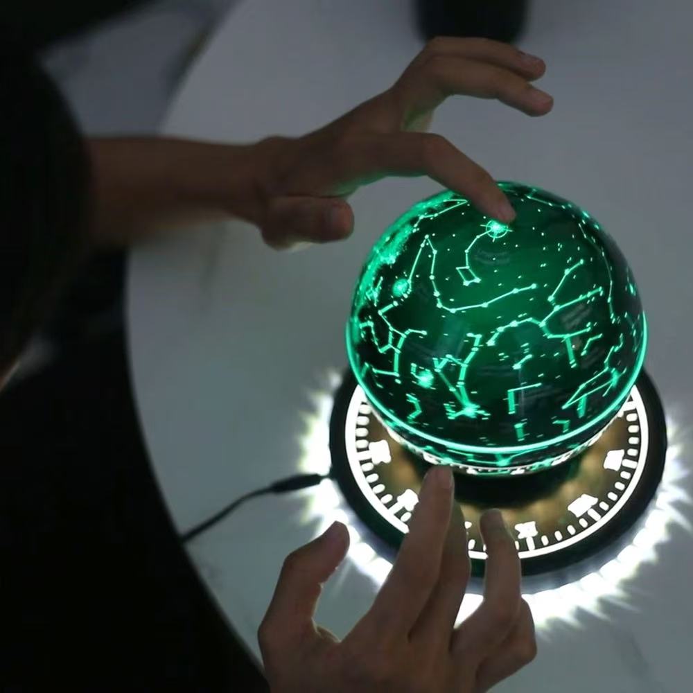 NV Maglev Levitating Constellation Ball, Levitating Star Night Light Globe (Roman Clock Design Base) 14cm
