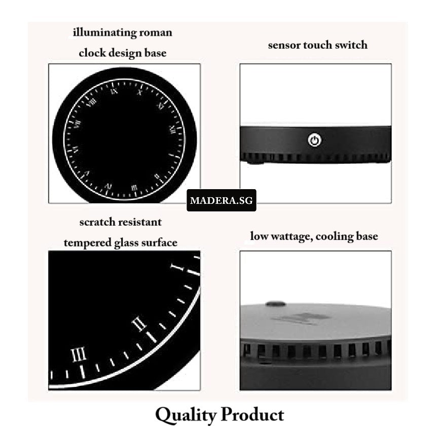 NV Magnetic Levitating World Globe (Roman Clock Design Base) 20cm