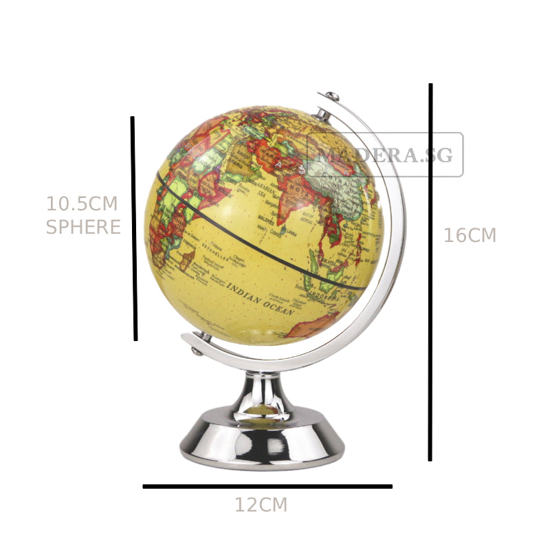 NV Mini Kids Learning Earth Map Educational World Globe 4inches - Vintage Brown