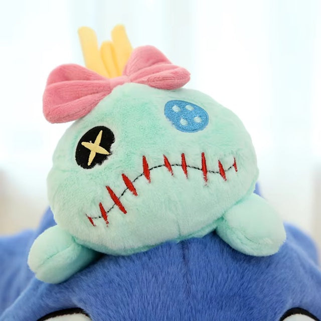 Plush Stitch with Scrump Atop Head Huggable 53cm