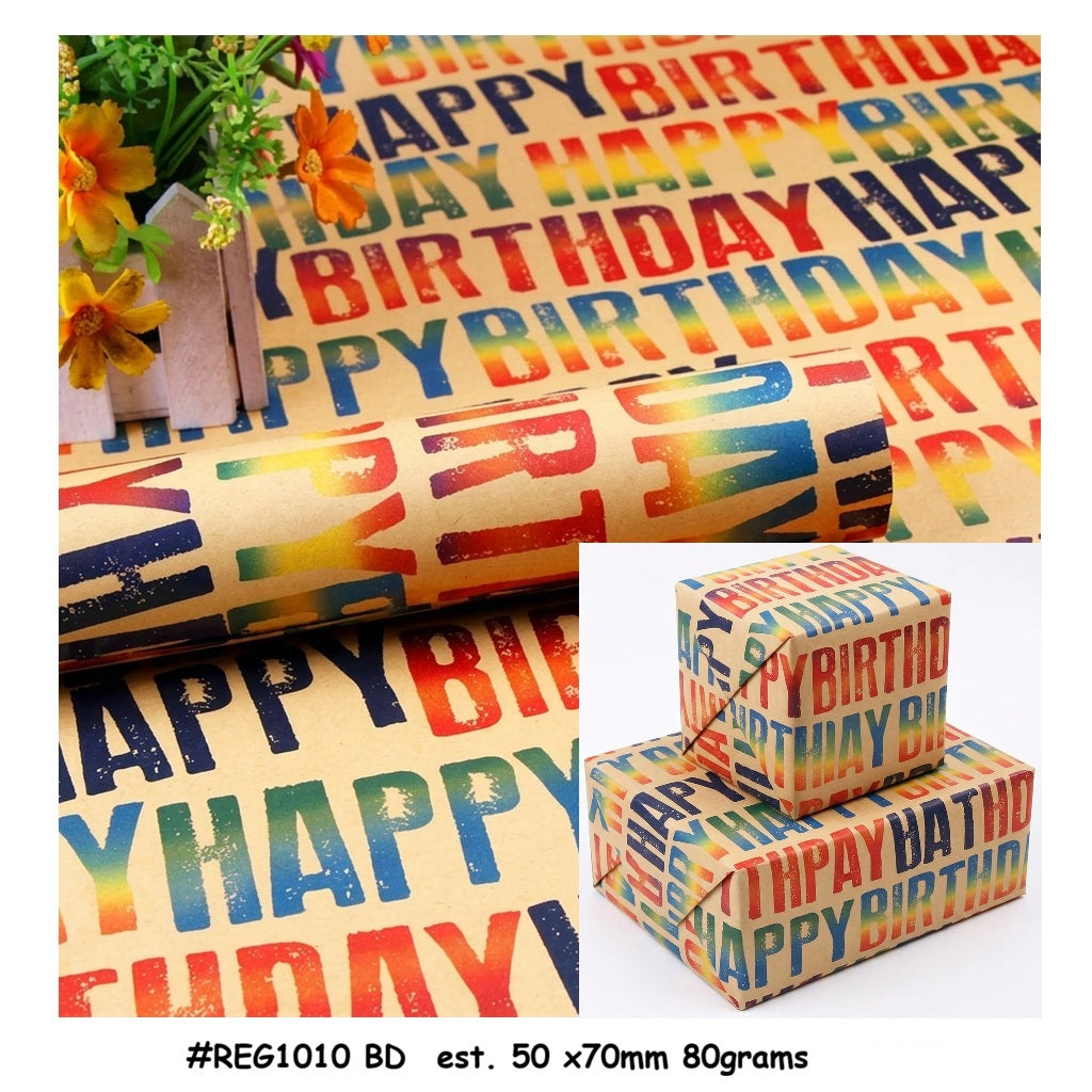 Regular Gift Wrapper REG1010 Birthday