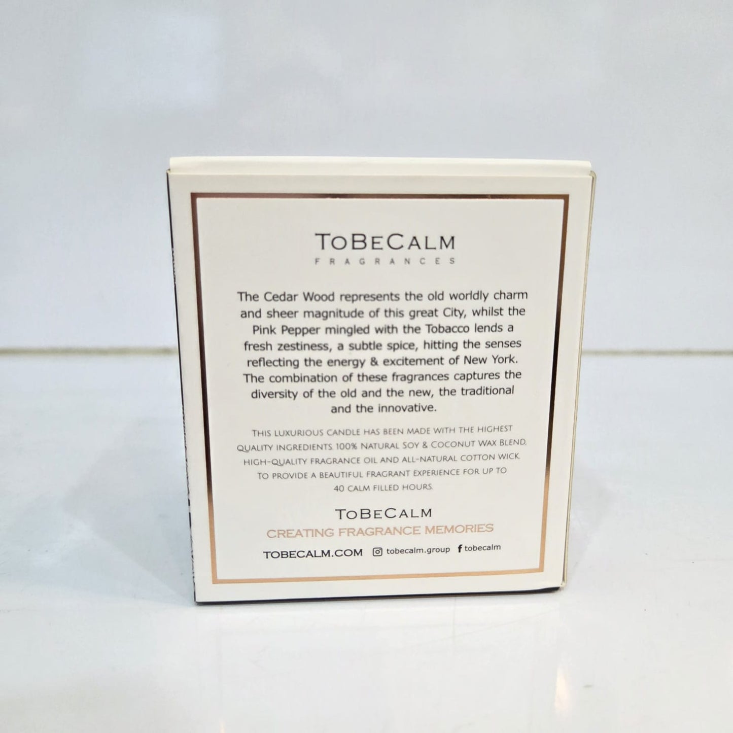 New York Journey - Pink Pepper, Tobacco & Cedar - Medium Soy Candle 150gms