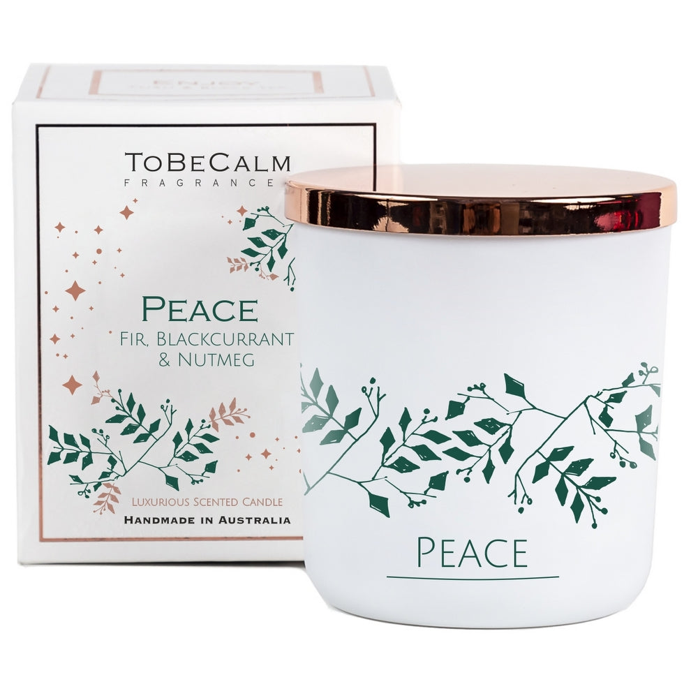 Peace - Fir, Blackcurrant & Nutmeg - Luxury Large Soy Candle
