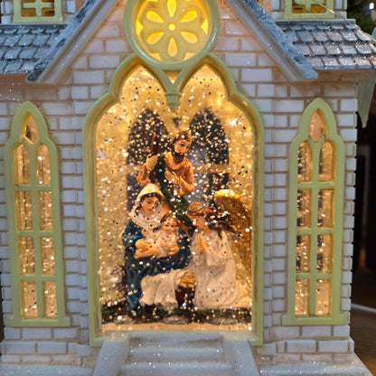 WDL-1995A Cathedral Snowing Music Lamp 3-1 (42cm height)