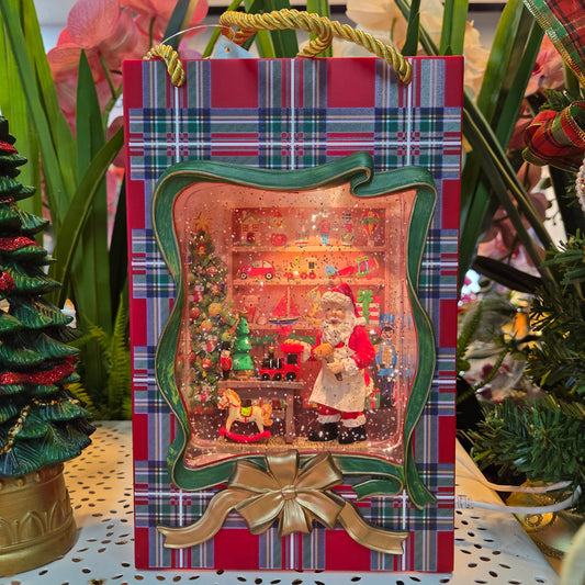 WDL-21015A Christmas Gift Bag Snowing Music Lamp (23cm height)