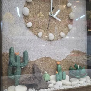 8x10" Hand-crafted Wooden Clock (Safari Desert)