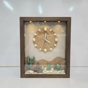 8x10" Hand-crafted Wooden Clock (Safari Desert)