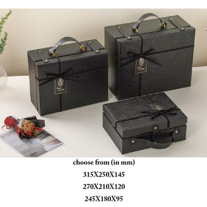 Brief Case w/ Handle Black Gift Box (1 Piece Only)