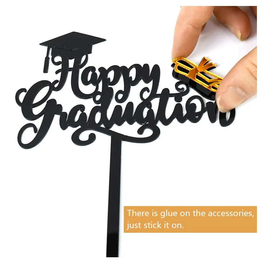 Happy Graduation Cake Topper 11cm