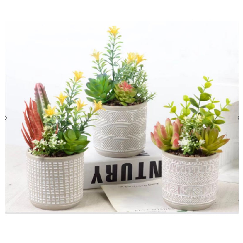 Artificial Cactus in Nordic Ceramic Pot