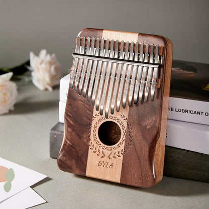 Byla Authentic 17 Keys Kalimba African Walnut Piano - 17K BKW00-C Fred Walnut
