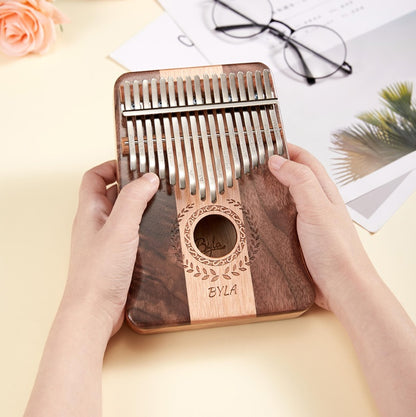Byla Authentic 17 Keys Kalimba African Walnut Piano - 17K BKW00-C Fred Walnut