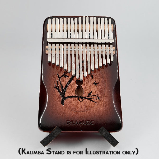 Cega Authentic 17 Keys Kalimba African Mahogany Wood Thumb Piano - Cat on Tree