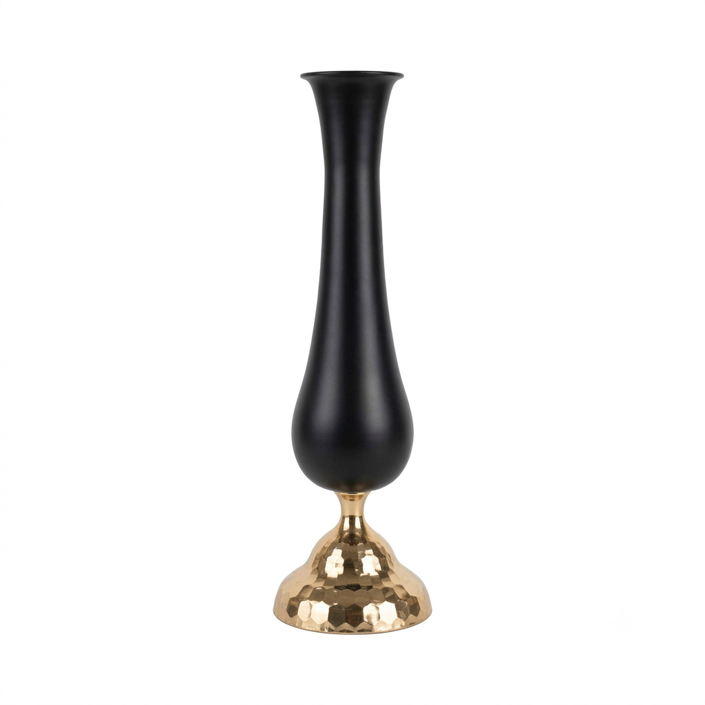 Black Chrome Vase H43.5cm