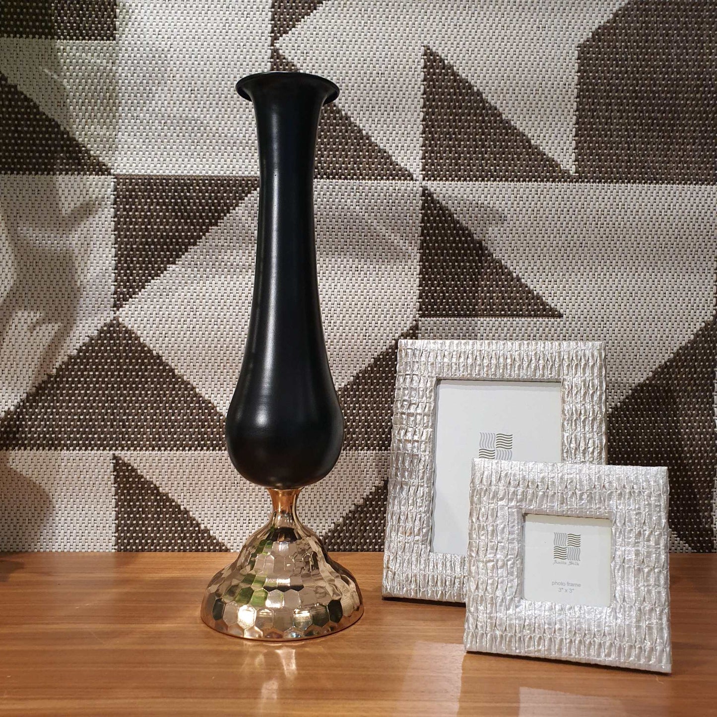 Black Chrome Vase H43.5cm