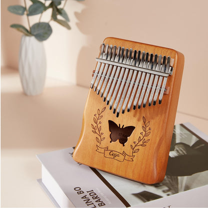 Cega Authentic 17 Keys Kalimba African Mahogany Wood Thumb Piano - Butterfly LW