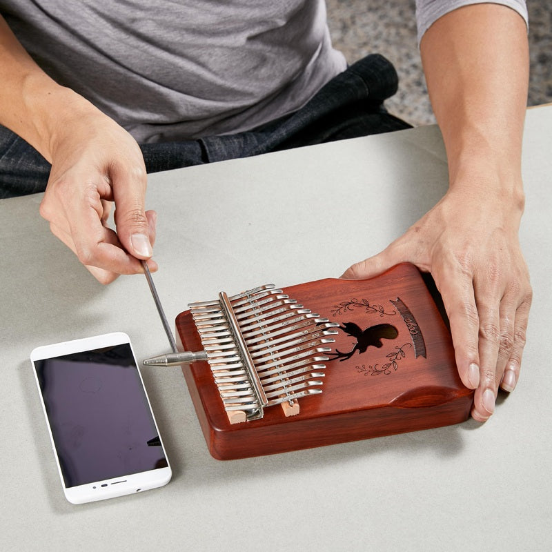Cega Authentic 17 Keys Kalimba African Mahogany Wood Thumb Piano - Reindeer DW