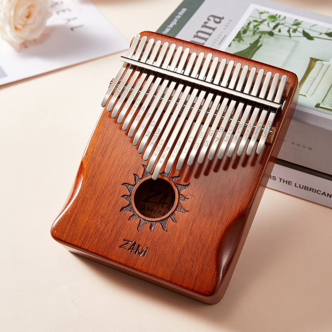 Cega Authentic 21 Keys Kalimba African Mahogany Wood Thumb Piano - Sun DW