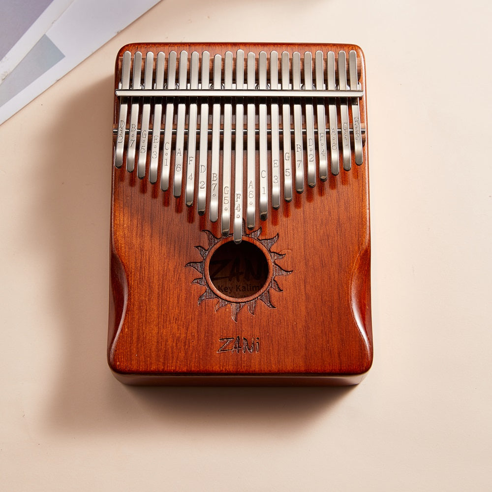 Cega Authentic 21 Keys Kalimba African Mahogany Wood Thumb Piano - Sun DW