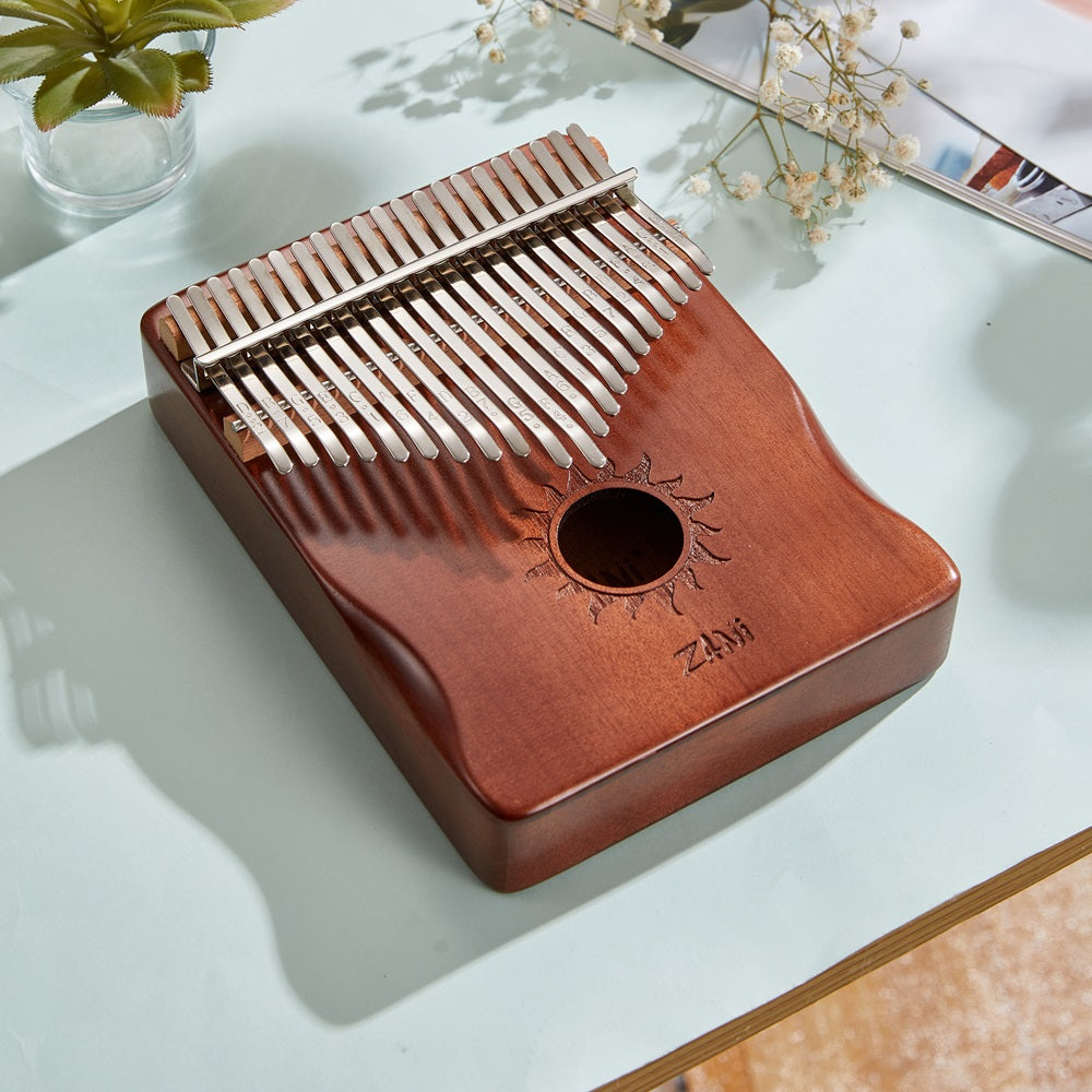 Cega Authentic 21 Keys Kalimba African Mahogany Wood Thumb Piano - Sun DW