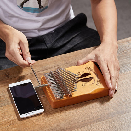 Cega Authentic 17 Keys Kalimba African Mahogany Wood Thumb Piano - CAT2 LW