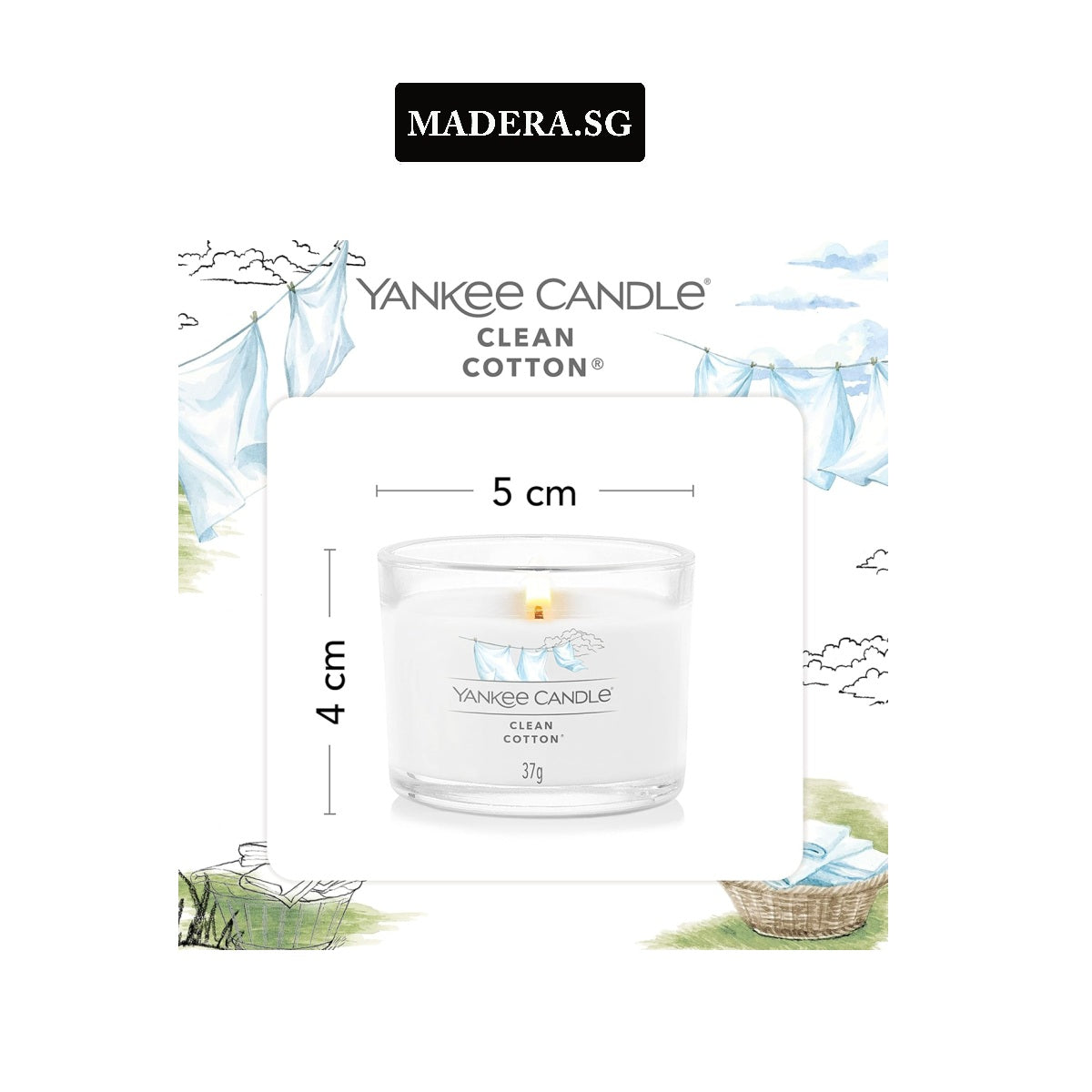 Clean Cotton 3pcs-Mini Candles Gift Set