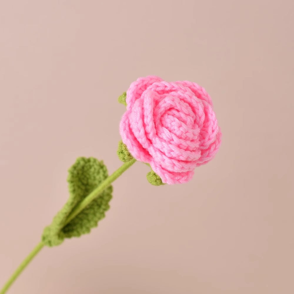 Crochet Rose 40cm (Assorted Colors)