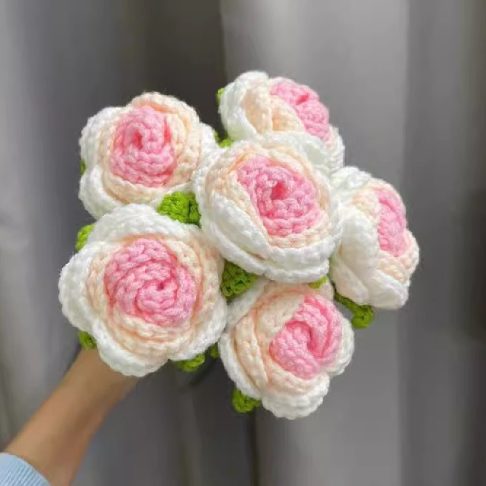 Crochet Rose 40cm (Assorted Colors)