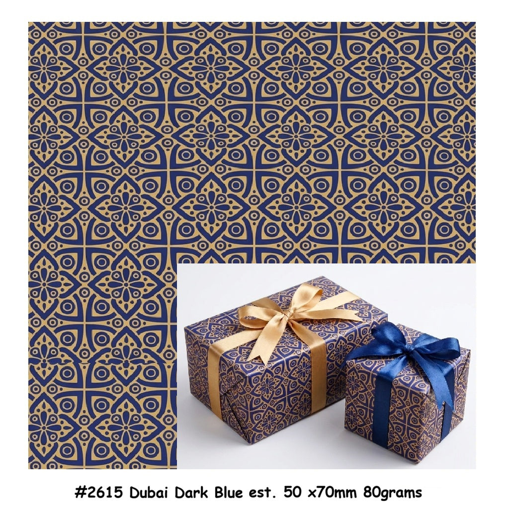 European Gift Wrapper EUR2615 Dubai Dark Blue