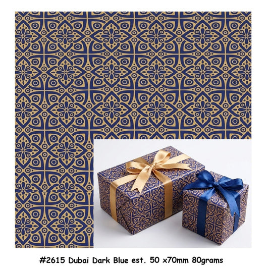 European Gift Wrapper EUR2615 Dubai Dark Blue