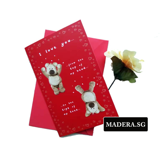 GC-7591 I Love You Head to Toes Valentines Greeting Card