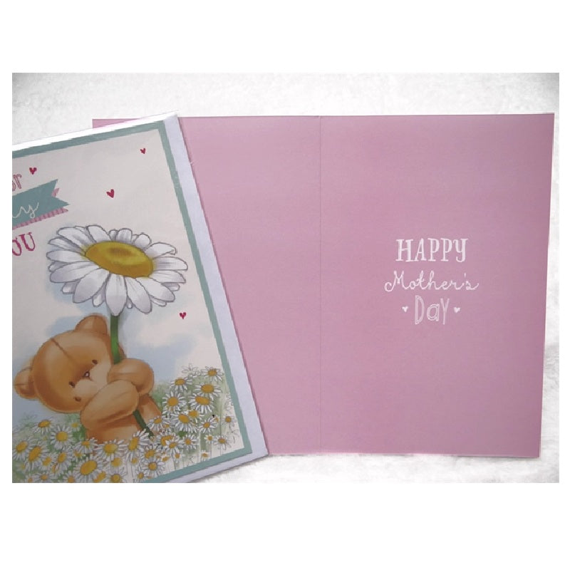 GC-9647 Bear W/daisy Mothers Day Greeting Card