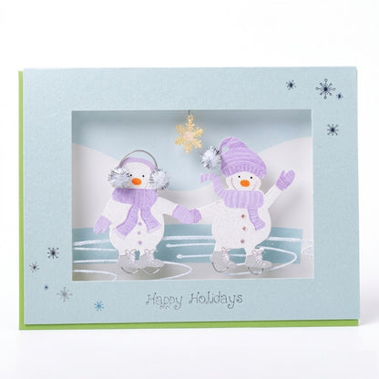 GC-BG-10236 Snowman Christmas Greeting Card 16x21cm