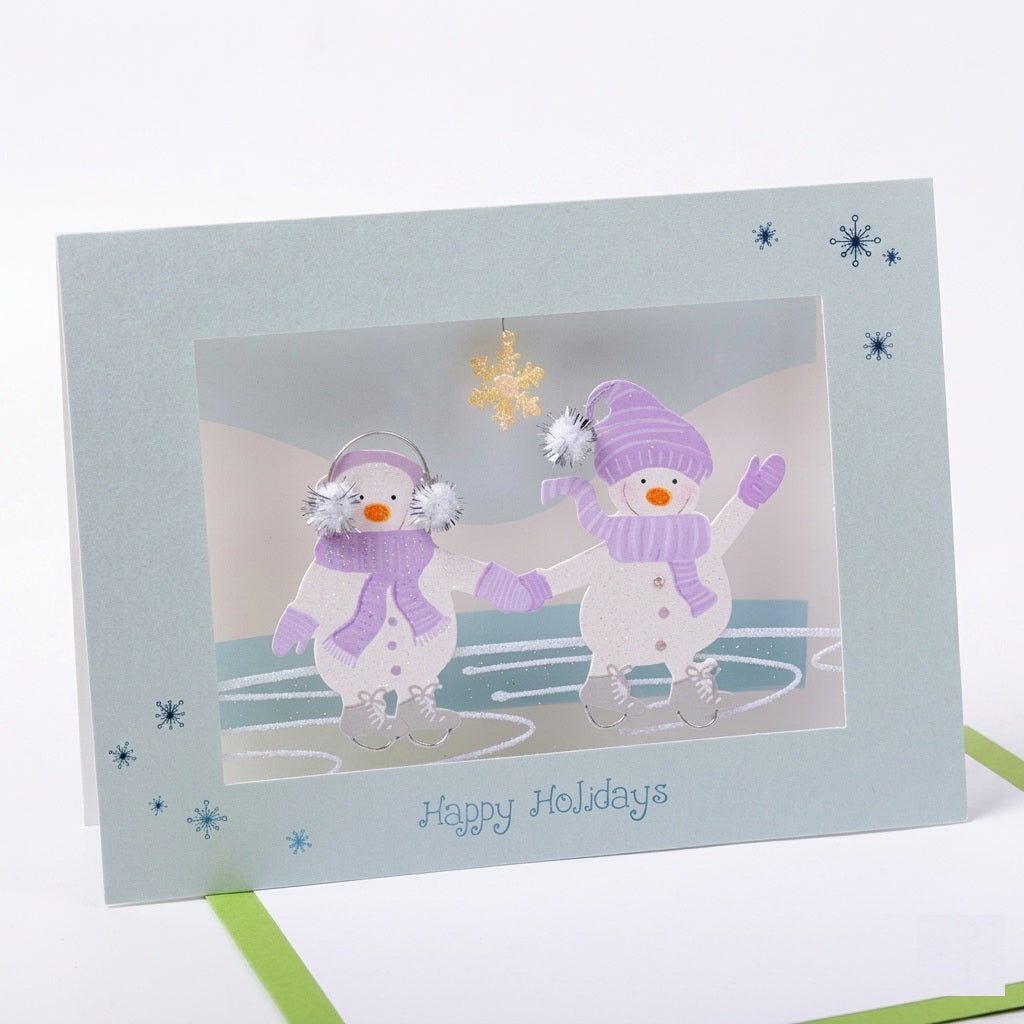 GC-BG-10236 Snowman Christmas Greeting Card 16x21cm