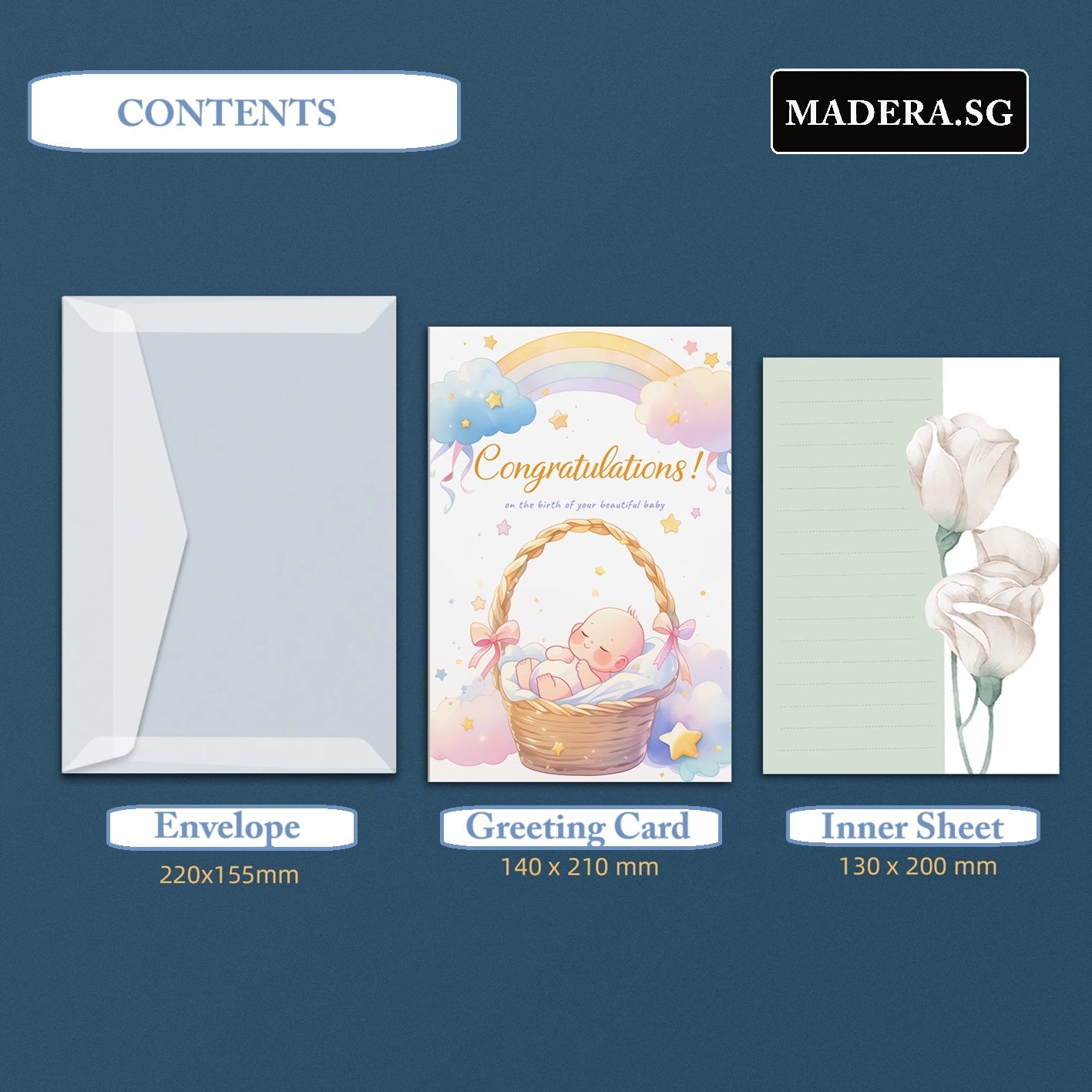 GC-HLL New Born Congratulations Greeting Card