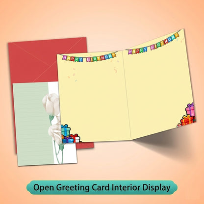 GC-HLL Yellow Arcade 14x21CM Birthday Greeting Card