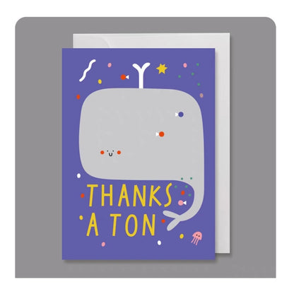 GC-UG Whale Thanks A Ton All Occasion Greeting Card