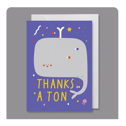 GC-UG Whale Thanks A Ton All Occasion Greeting Card