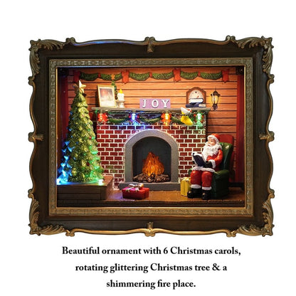GNL-002 Santa House Fireplace Music Ornament