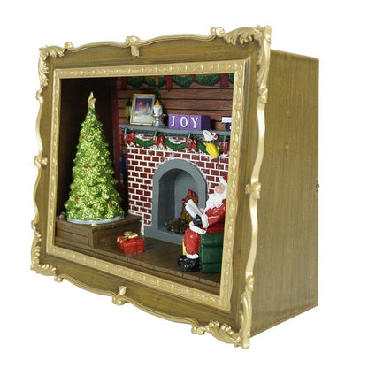 GNL-002 Santa House Fireplace Music Ornament